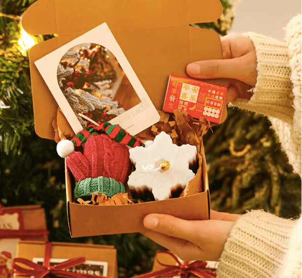 Coffret Gant Rouge & Flocon